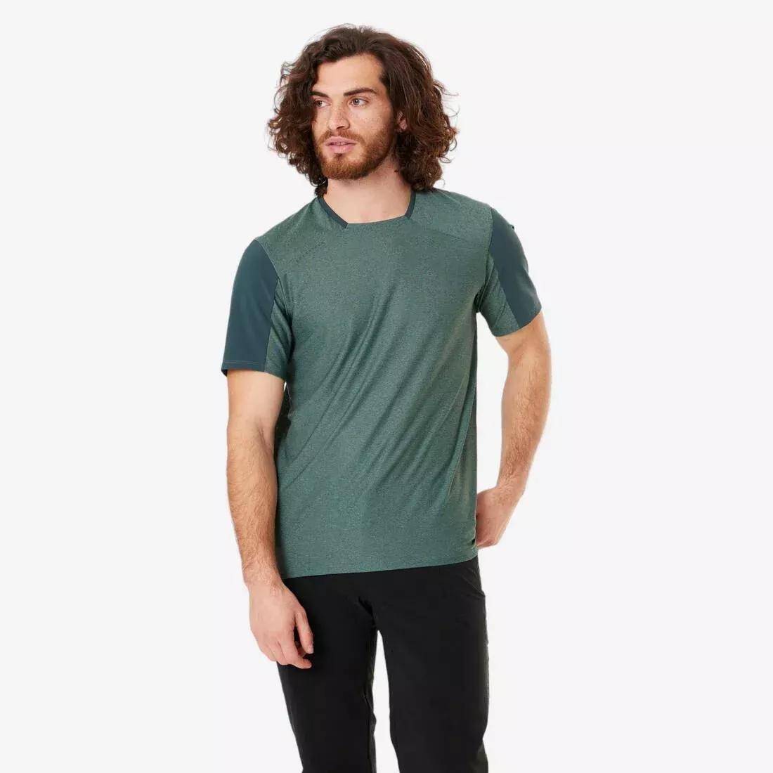 Men Short-Sleeved Mountain Bike Jersey EXPL 100, Black, No Color, medium