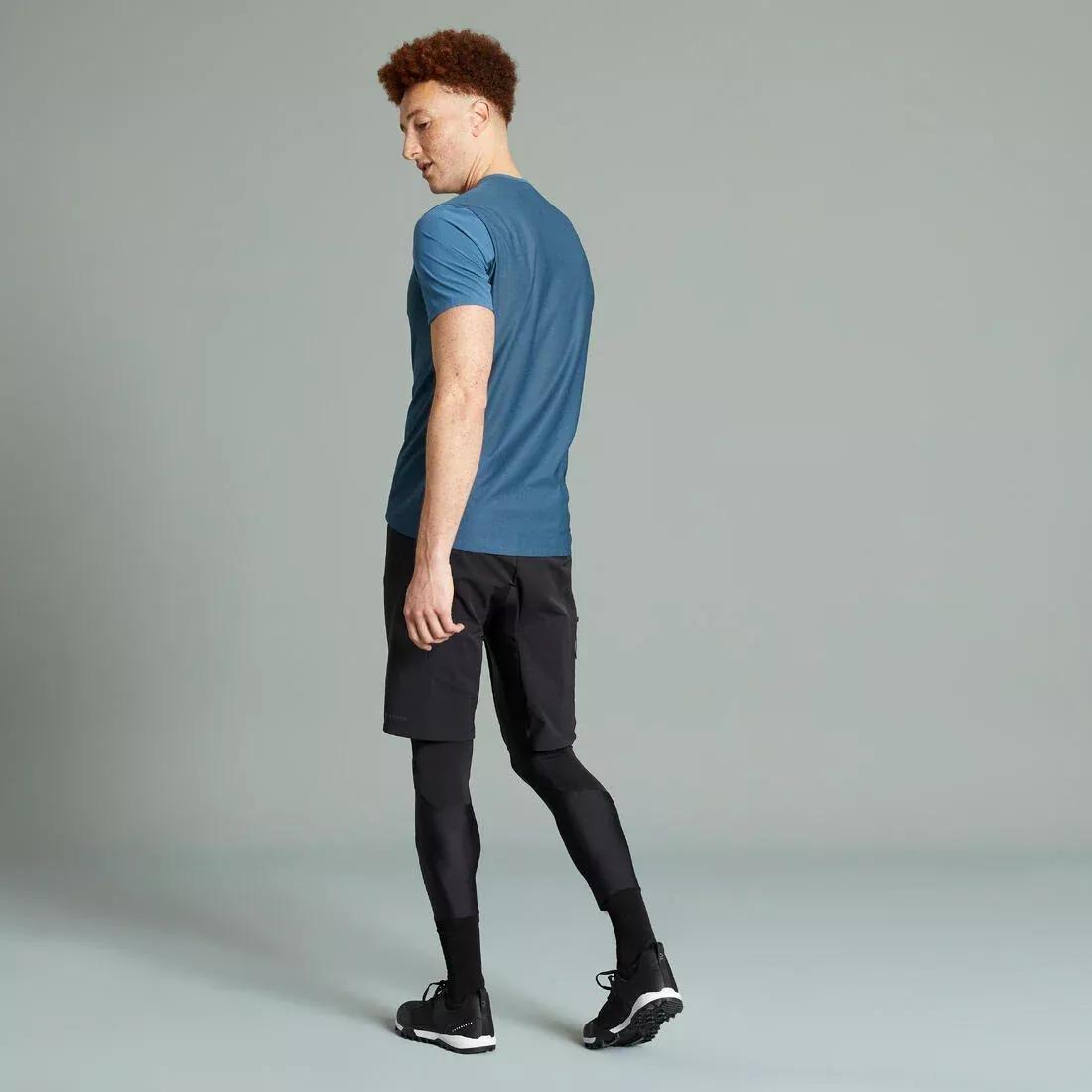 Men Short-Sleeved Mountain Bike Jersey EXPL 100, Black, No Color, medium