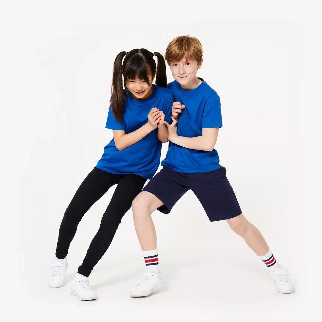 Kids Unisex Cotton Multisport T-Shirt, Red, No Color, large image number 3