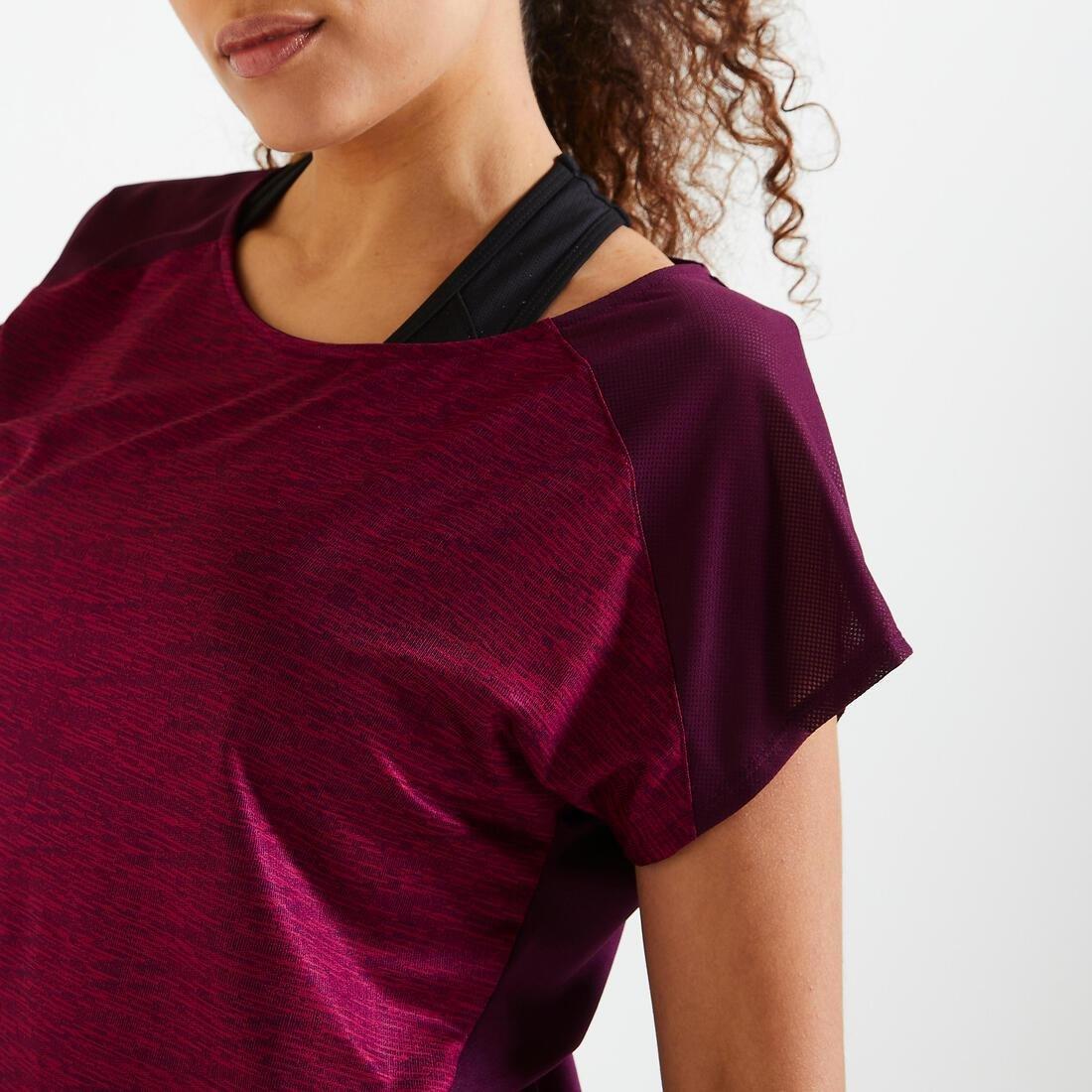 Women Loose Fitness Cardio Crew Neck T-Shirt, Black, No Color, large image number 9