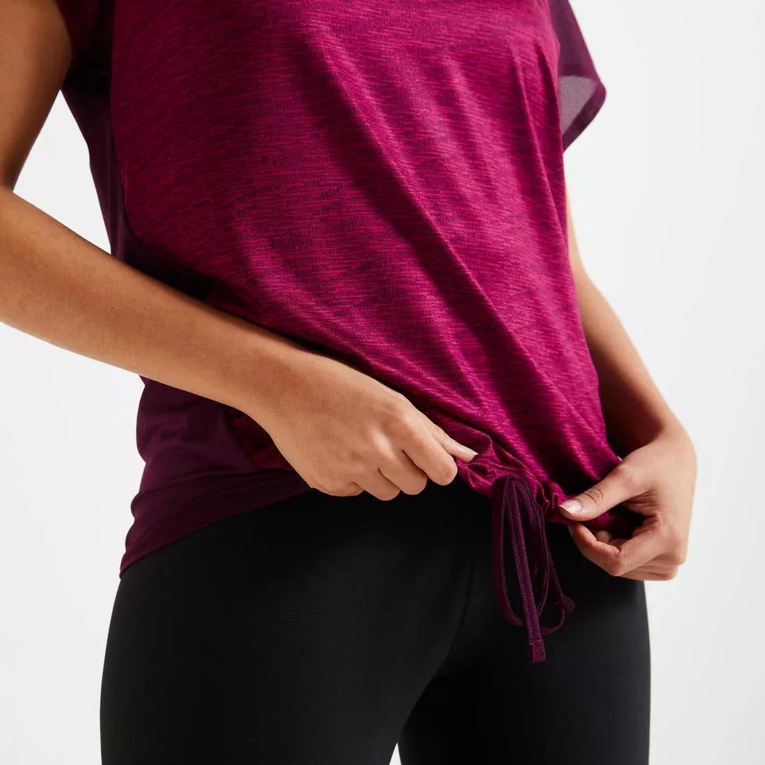 Women Loose Fitness Cardio Crew Neck T-Shirt, Black, No Color, large image number 10