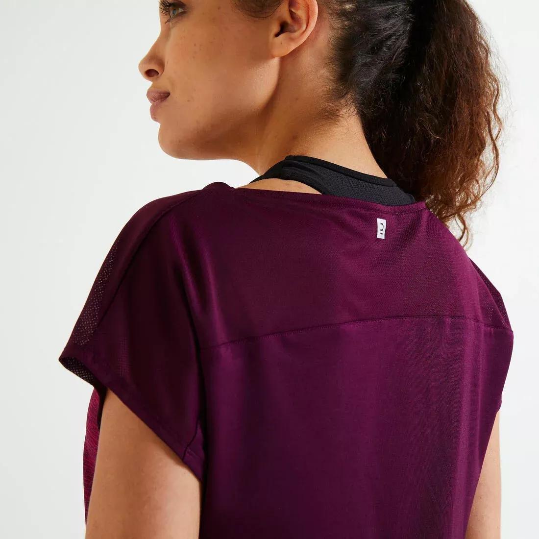 Women Loose Fitness Cardio Crew Neck T-Shirt, Black, No Color, large image number 11