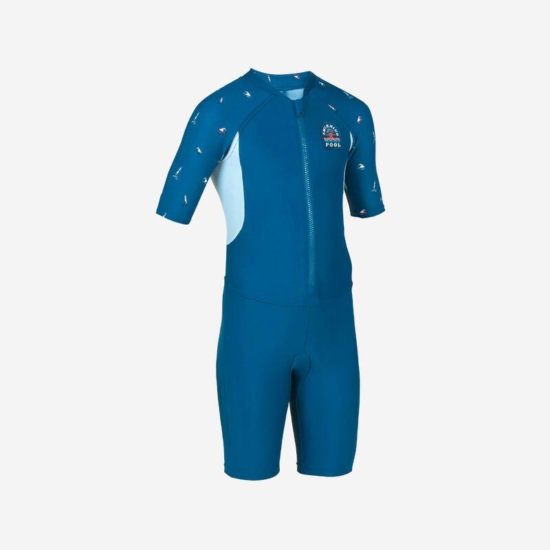 Kids Boys Wetsuit - Shorty 100 Short Sleeve, Navy, , large image number 0