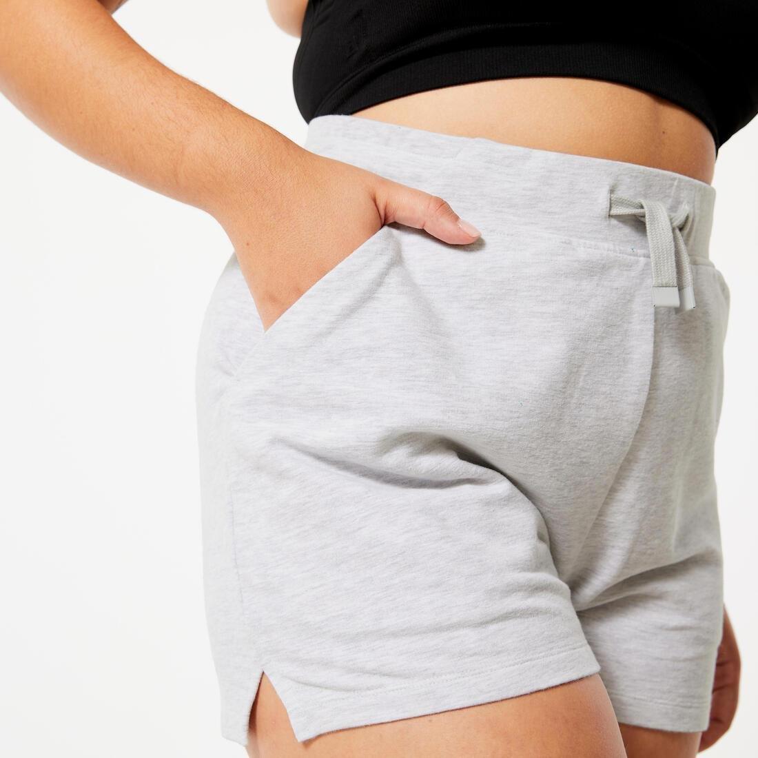Women Fitness Shorts - 520, Grey, , large image number 3
