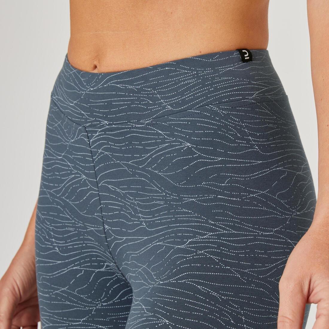 Women Fitness 7/8 Leggings - Fit+ 500 Print, Blue, , large image number 14