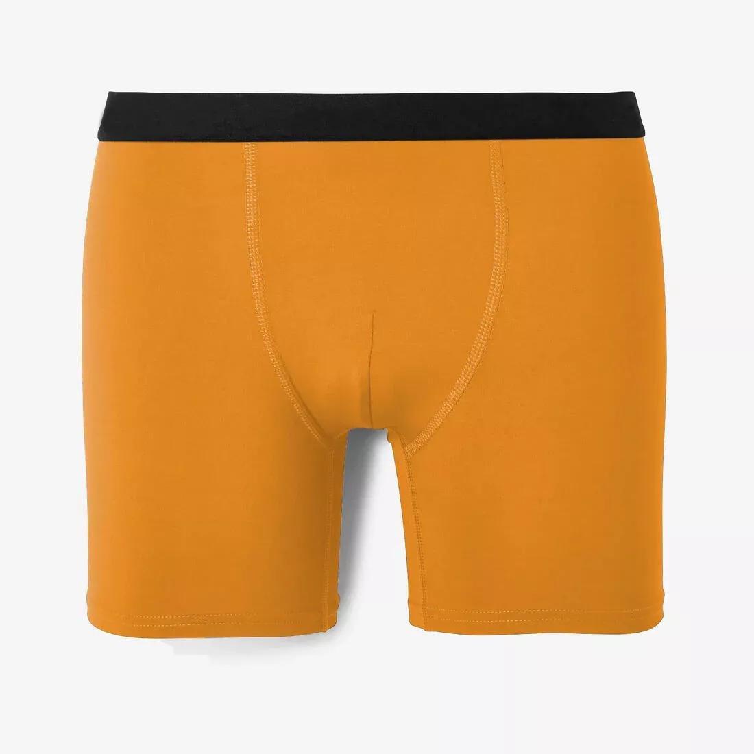Men Breathable Running Boxers, Orange, No Color, medium