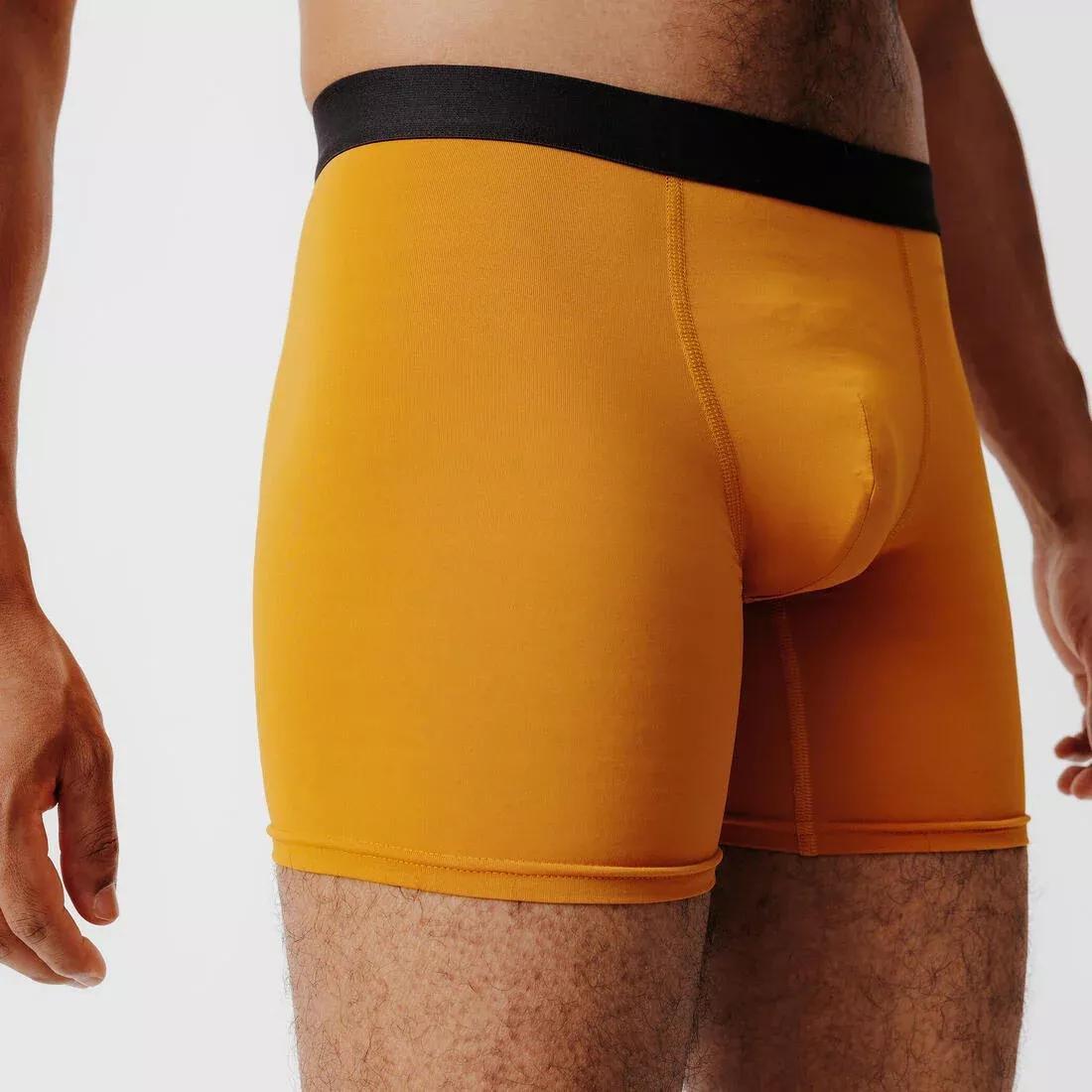 Men Breathable Running Boxers, Orange, , large image number 3