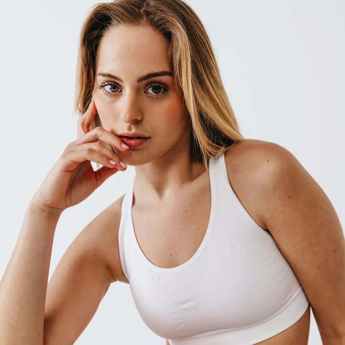 Female Moderate Support Crop Top, Black, No Color, large image number 8