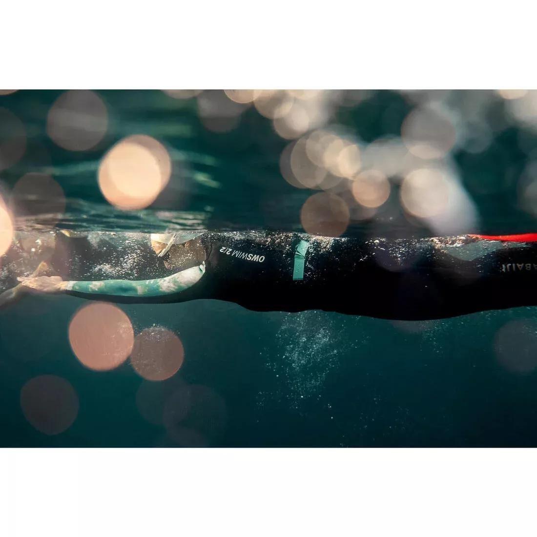 Women Open-Water Swimming Neoprene Wetsuit - OWS 100 2/2, Black, No Color, large image number 5