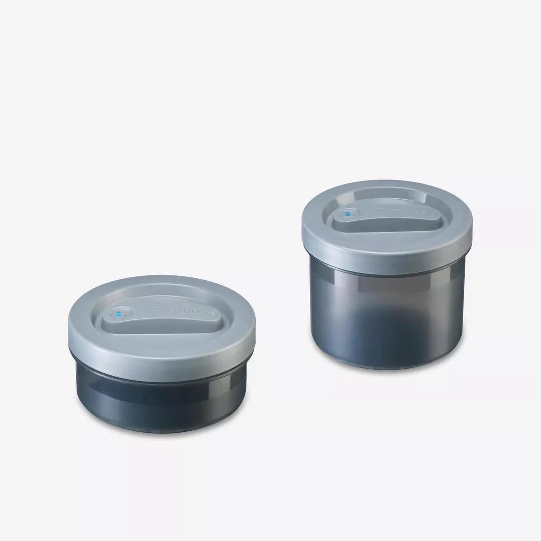 2 Airtight Food Box Kit - 0.35 And 0.65 Litre, Grey, No Color, large image number 0