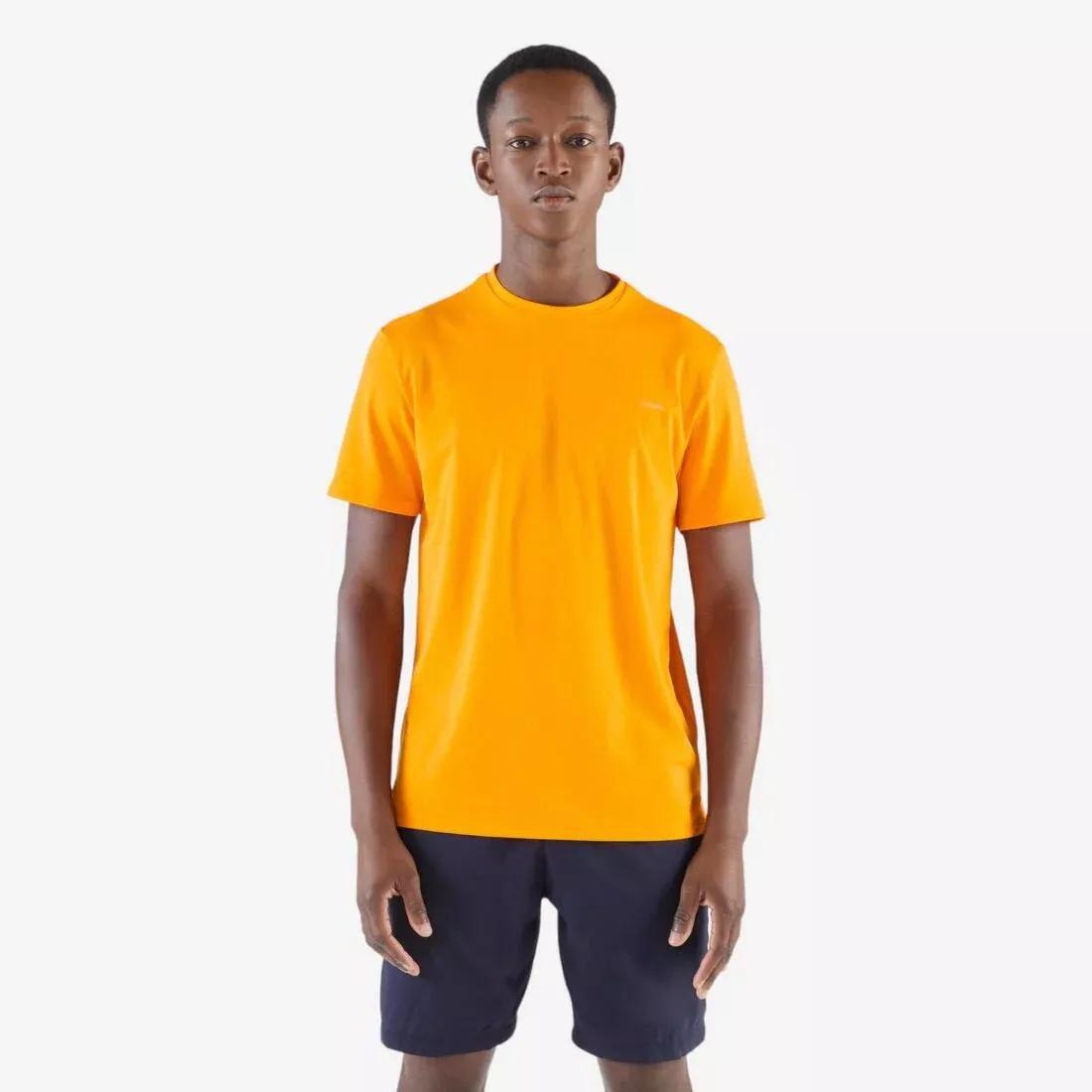 Men Running Breathable T-Shirt - Kiprun Run 500 Dry, Orange, 5401_000, large image number 0