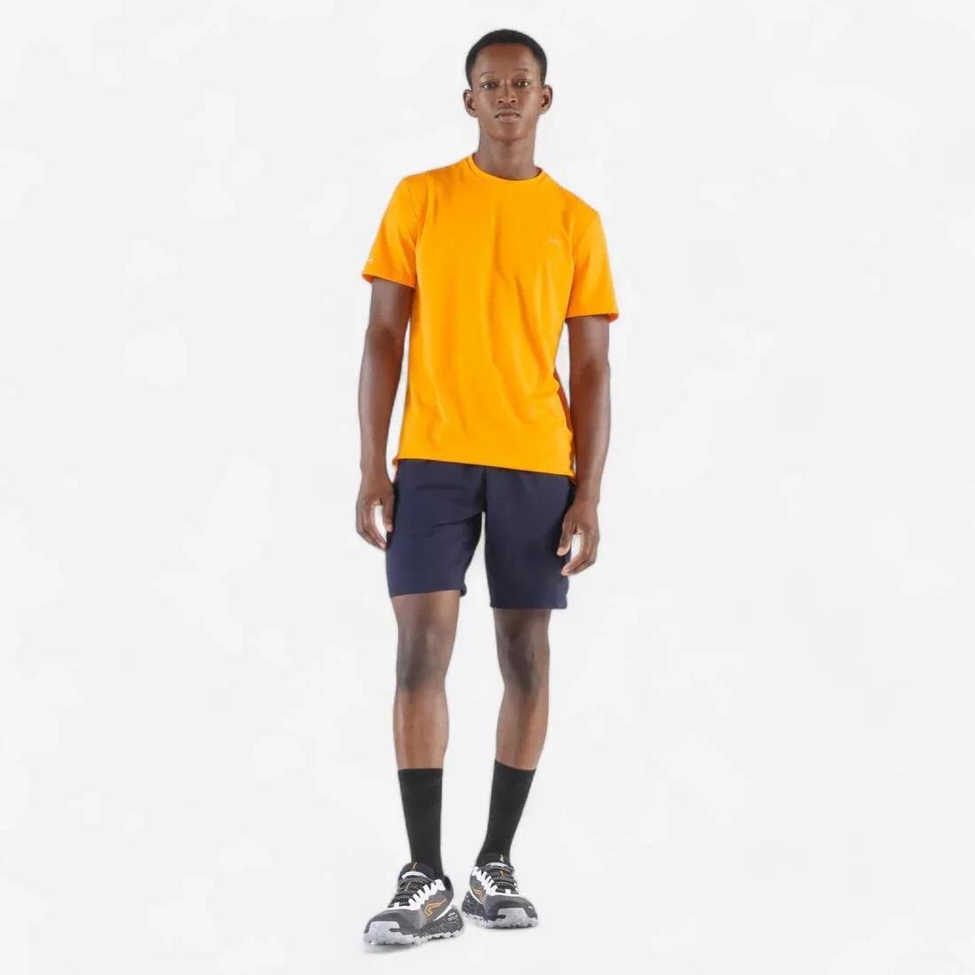 Men Running Breathable T-Shirt - Kiprun Run 500 Dry, Orange, 5401_000, large image number 3