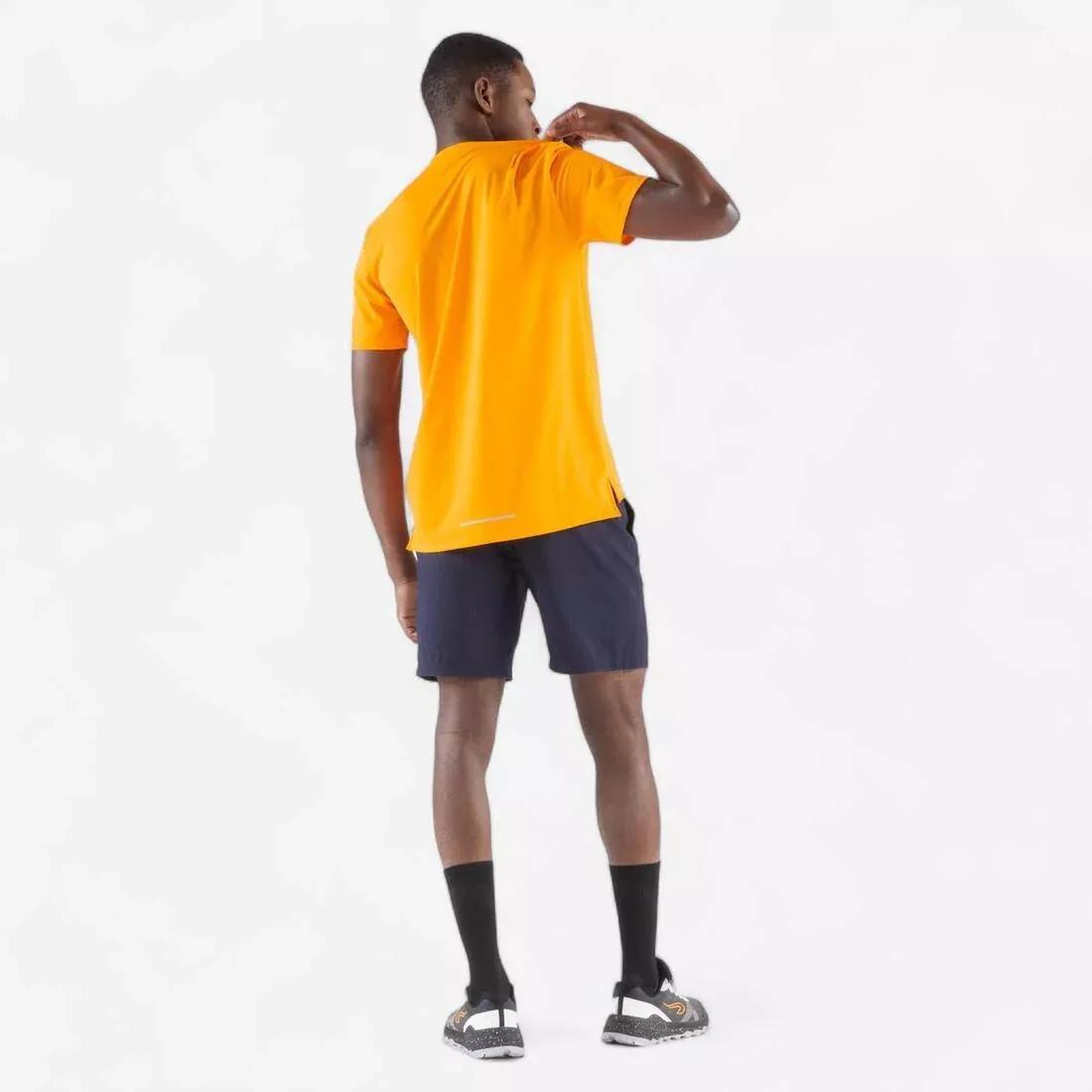 Men Running Breathable T-Shirt - Kiprun Run 500 Dry, Orange, 5401_000, large image number 8