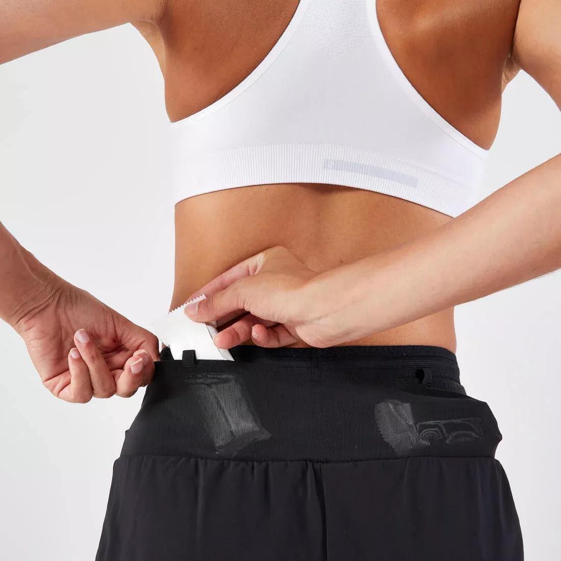 Women's 2 in 1 Running Shorts, Black, , large image number 5