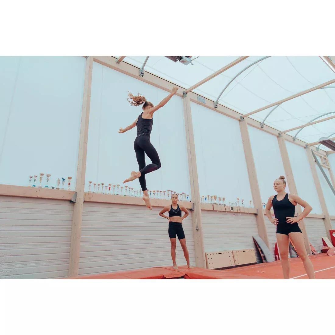 Kids Girls Sequin Gymnastics Leggings, Black, No Color, large image number 10