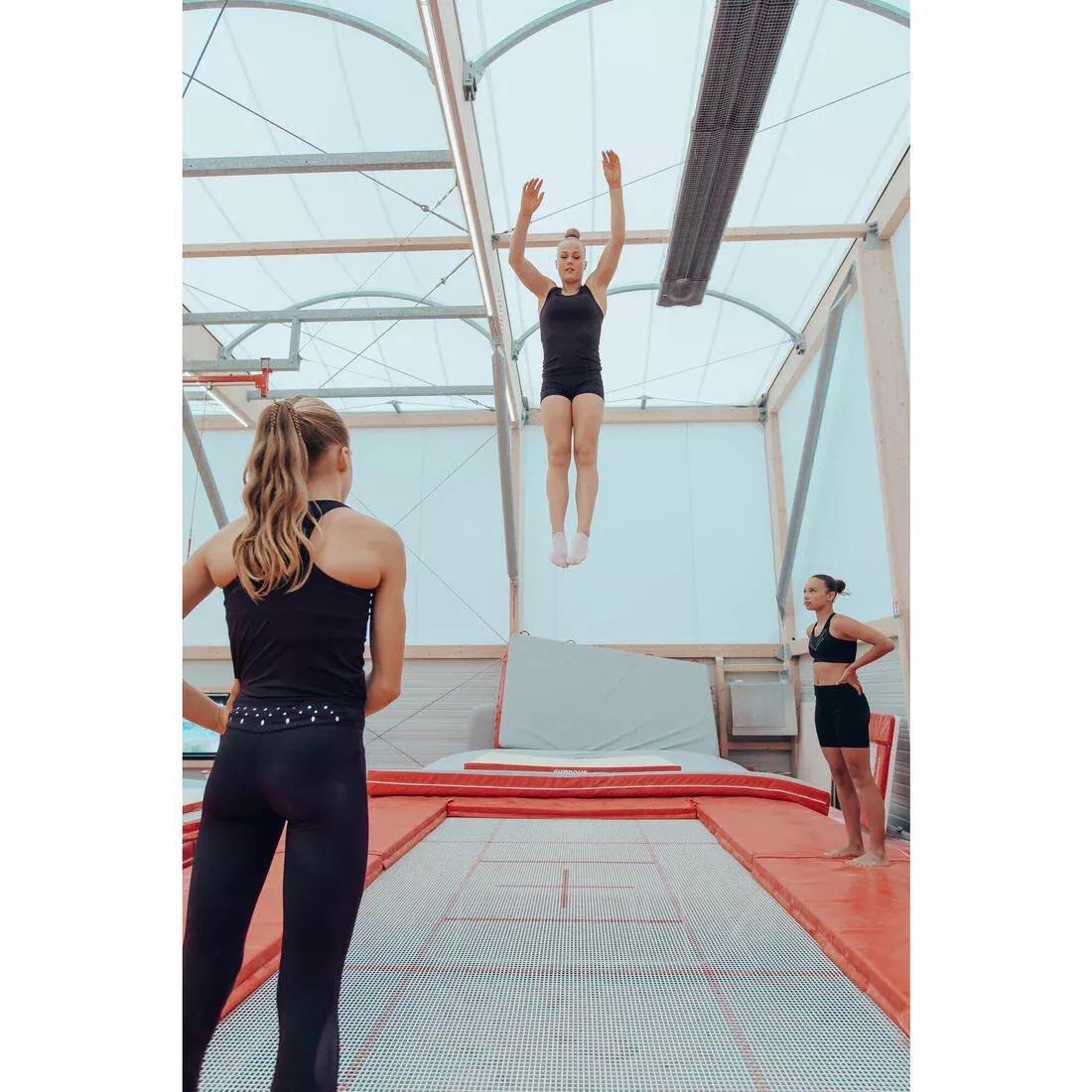 Kids Girls Sequin Gymnastics Leggings, Black, No Color, large image number 11