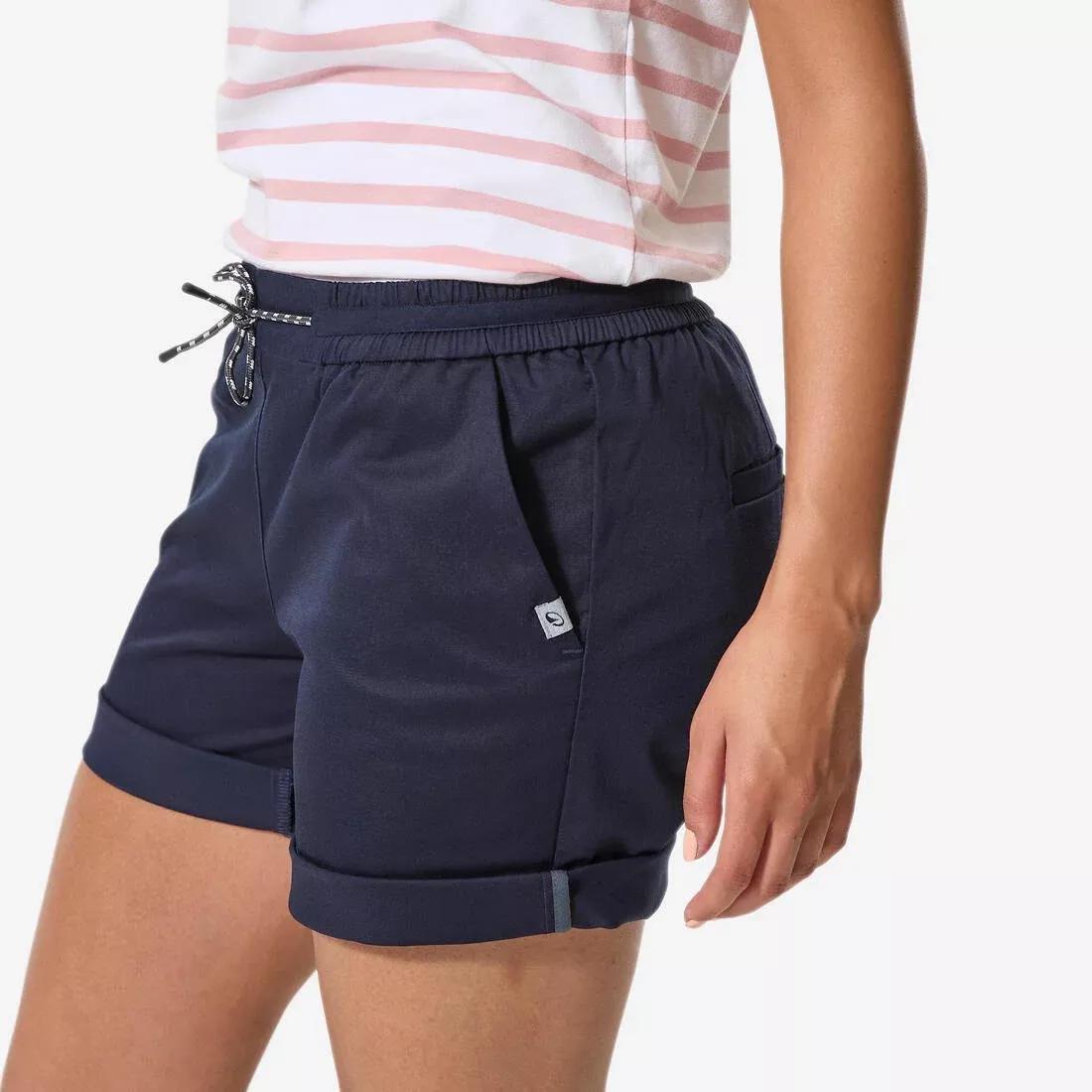 Women Sailing Shorts Sailing 100, Beige, No Color, large image number 7