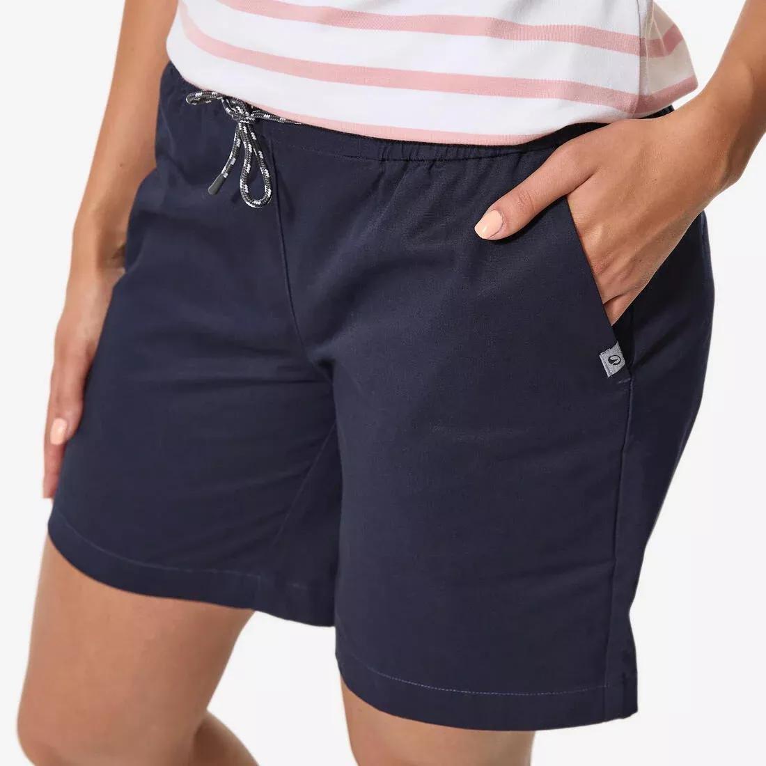 Women Sailing Shorts Sailing 100, Beige, No Color, large image number 9