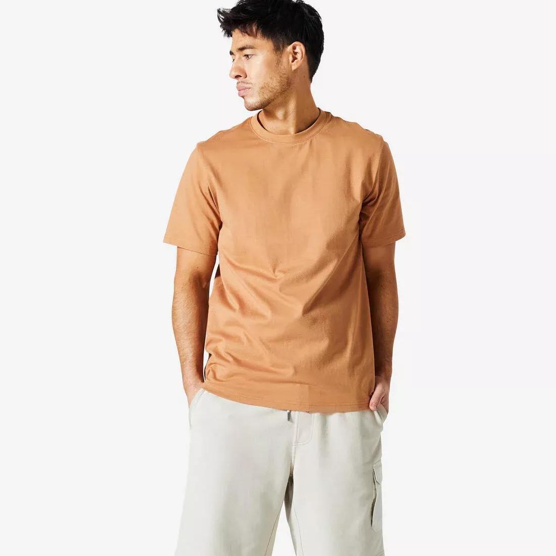 Men Fitness T-Shirt - 500 Essentials, Khaki, , large image number 2