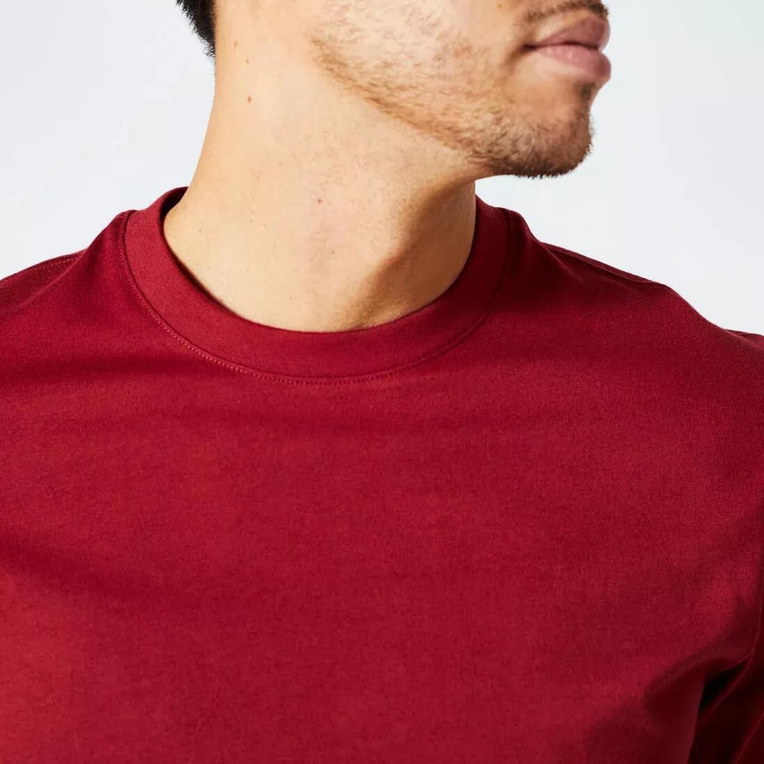Men's 500 Essentials T-Shirt, bordeaux, , large image number 10