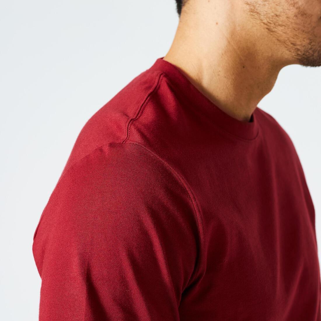 Men's 500 Essentials T-Shirt, bordeaux, , large image number 12