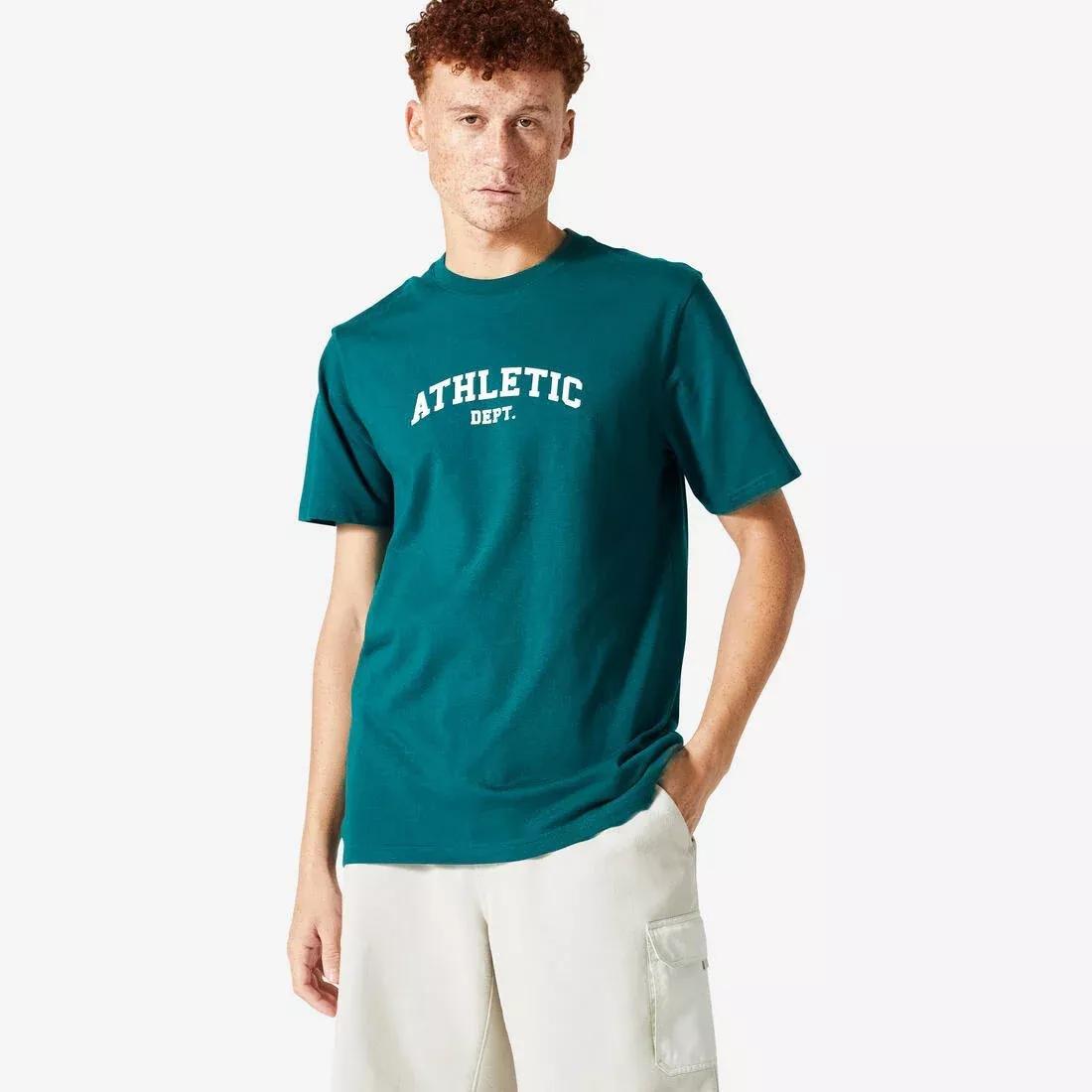 Men Fitness T-Shirt - 500 Essentials, Green, , large image number 4