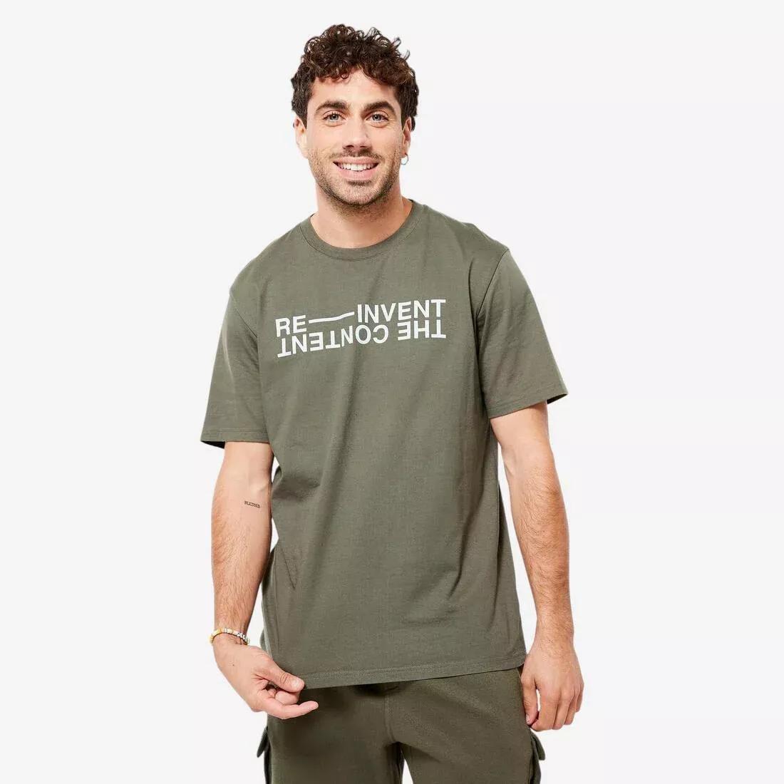 Men Fitness T-Shirt - 500 Essentials, Green, , large image number 6