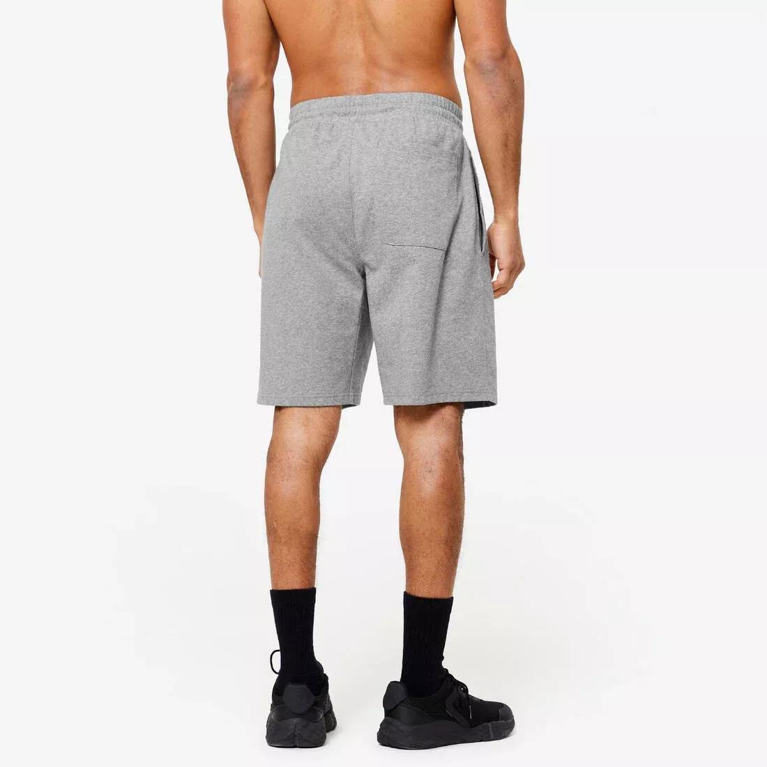 Men Fitness Shorts - 500 Essentials, Khaki, No Color, large image number 5