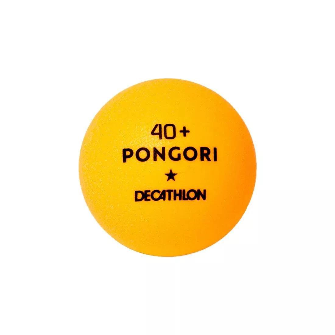 Table Tennis Balls - Ttb 100 1* 40+ 6-Pack, Fluo Pale Orange, No Color, large image number 5