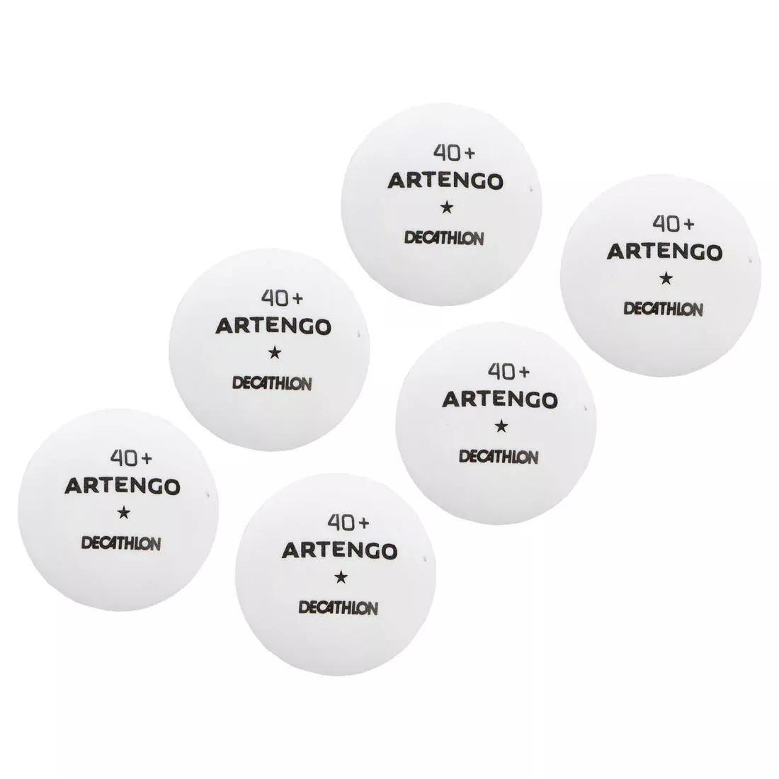 Table Tennis Balls - Ttb 100 1* 40+ 6-Pack, Fluo Pale Orange, No Color, large image number 7