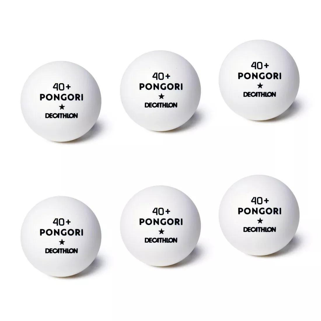 Table Tennis Balls - Ttb 100 1* 40+ 6-Pack, Fluo Pale Orange, No Color, large image number 12