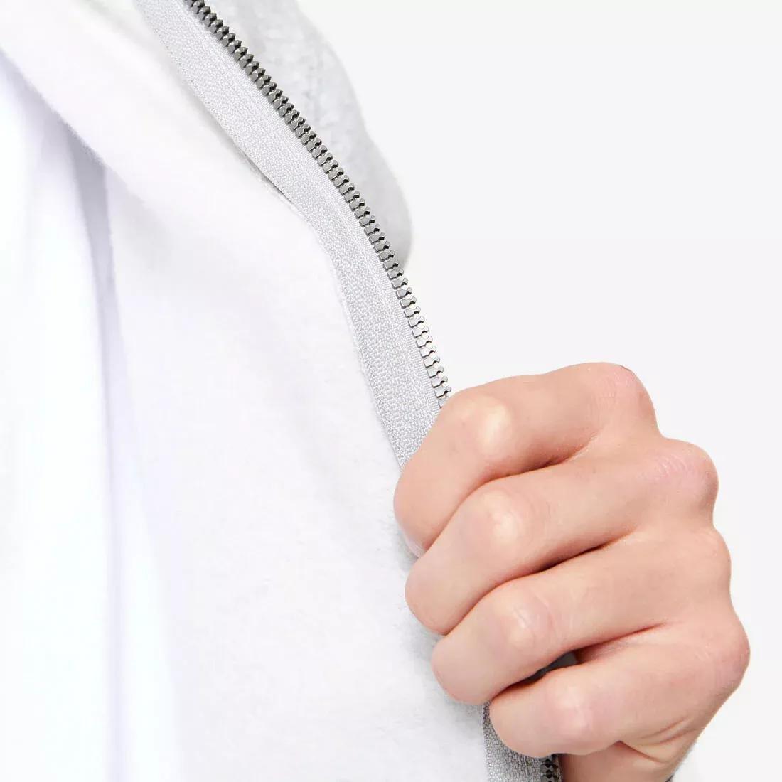 Men Fleece Zip-Up Fitness Hoodie, Black, No Color, large image number 1