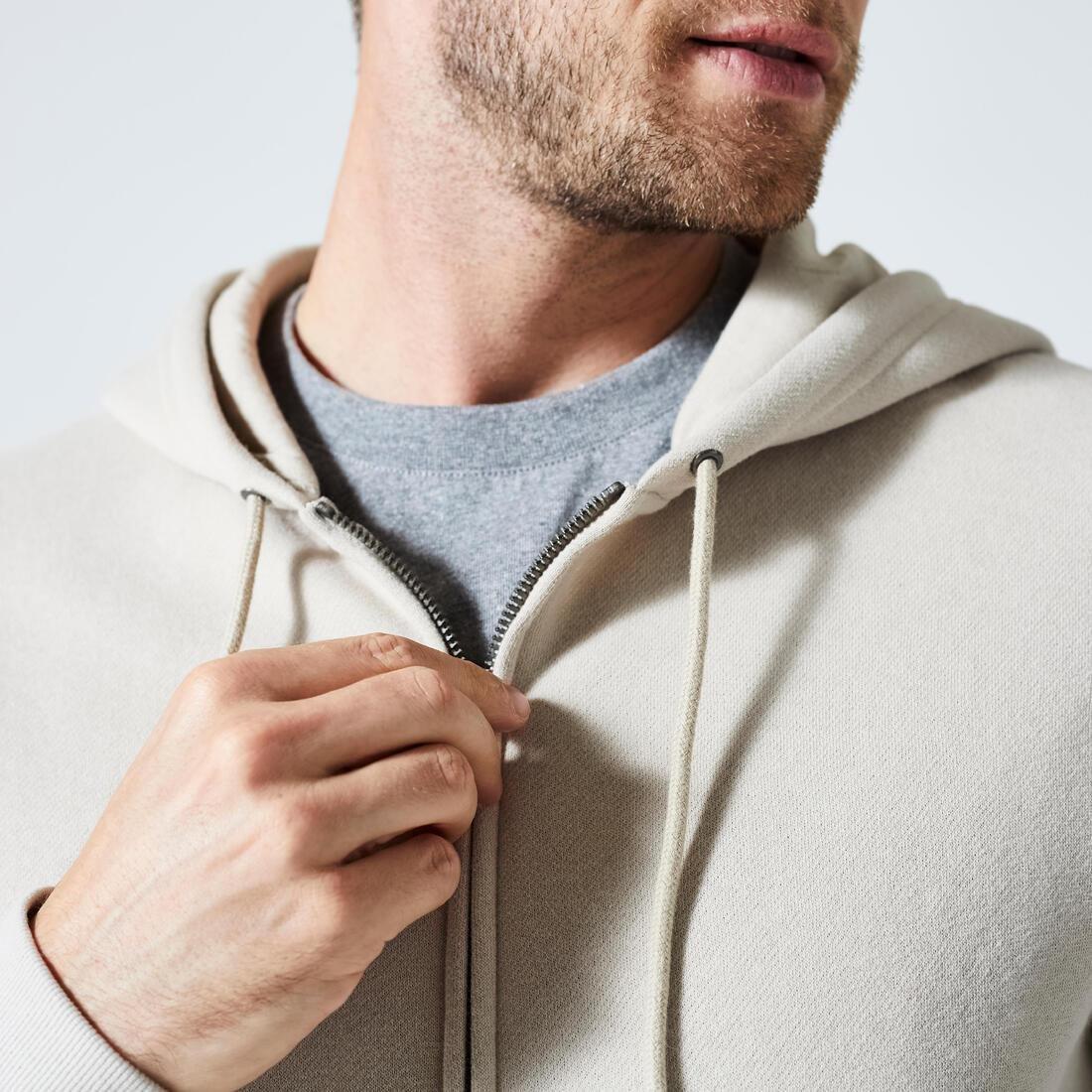 Men Sweatshirts Sweat Hood Zip 500, Blue, , large image number 4