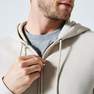 DOMYOS - Men Zip-Up Fitness Hoodie - 500 Essentials, Grey