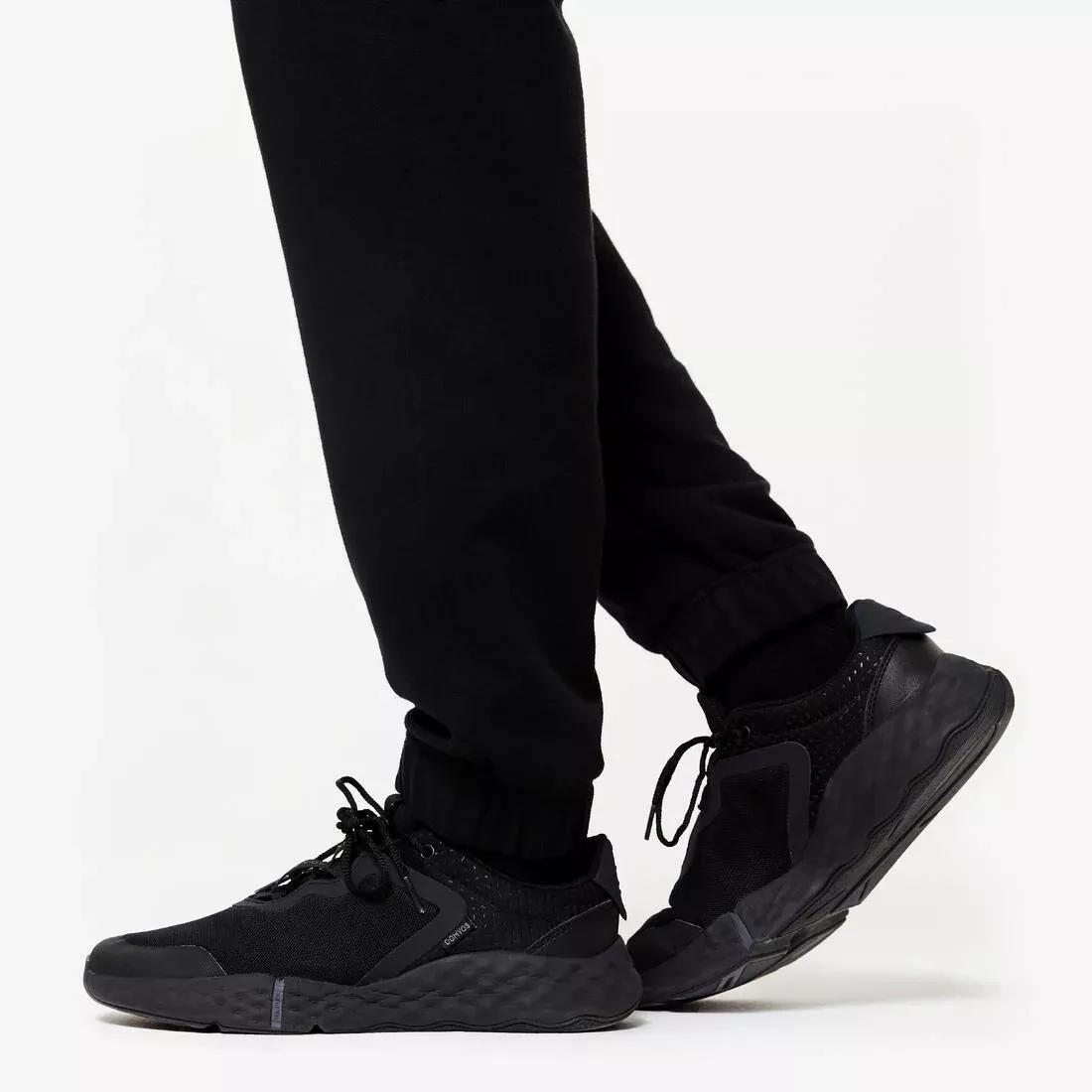 Men Fitness Jogging Bottoms - 500 Essentials, Khaki, No Color, large image number 7