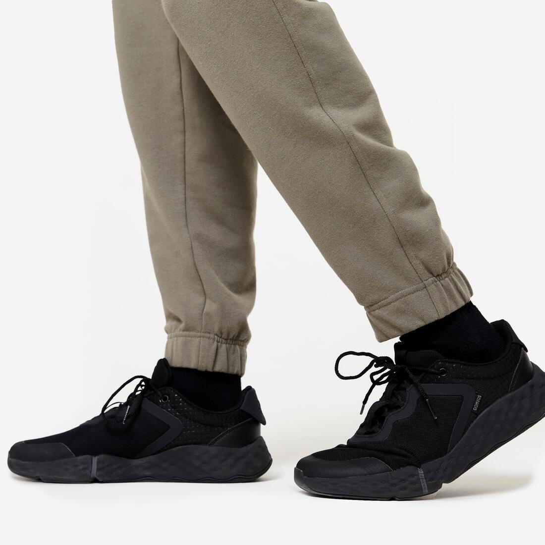 Men Fitness Jogging Bottoms - 500 Essentials, Khaki, No Color, large image number 14