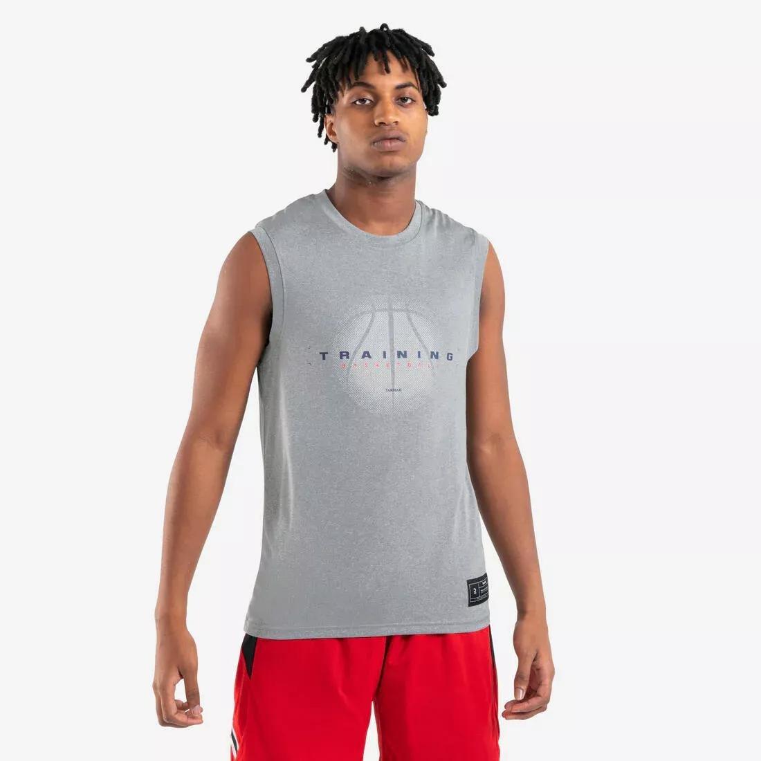 Unisex Sleeveless Basketball Jersey - Ts500, Grey, , large image number 0