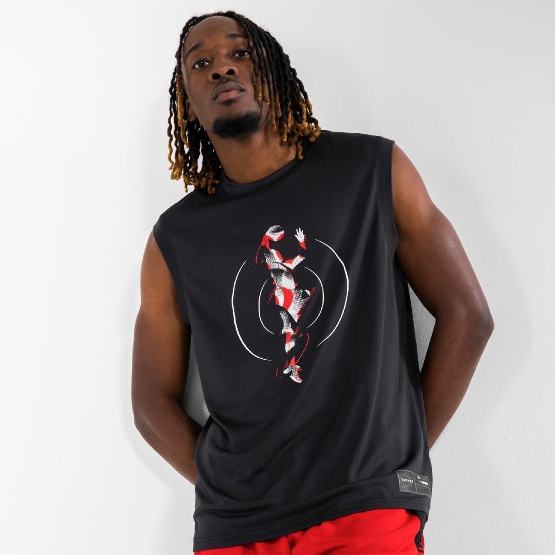 Unisex Sleeveless Basketball Jersey - Ts500, Grey, , large image number 1