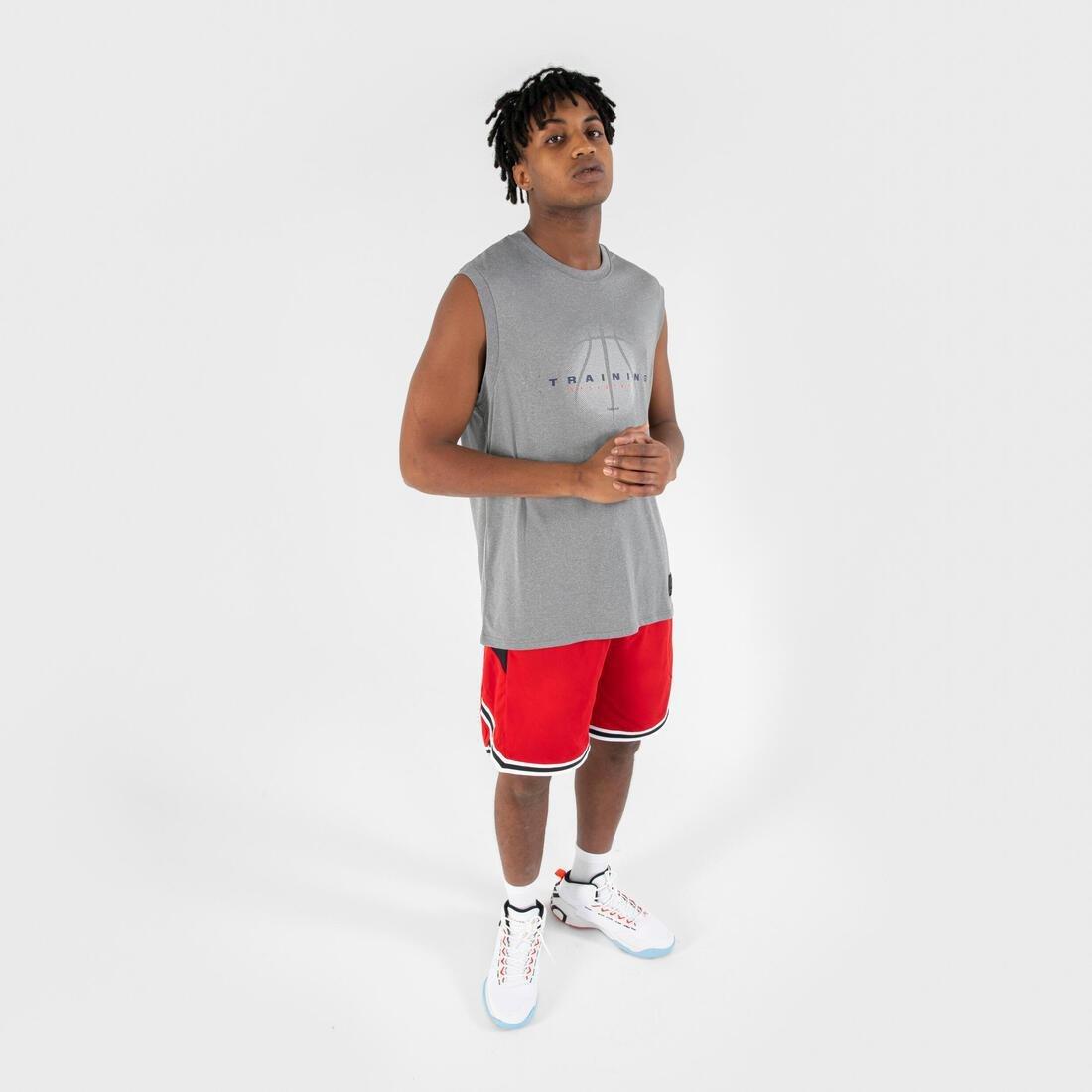 Unisex Sleeveless Basketball Jersey - Ts500, Grey, , large image number 3