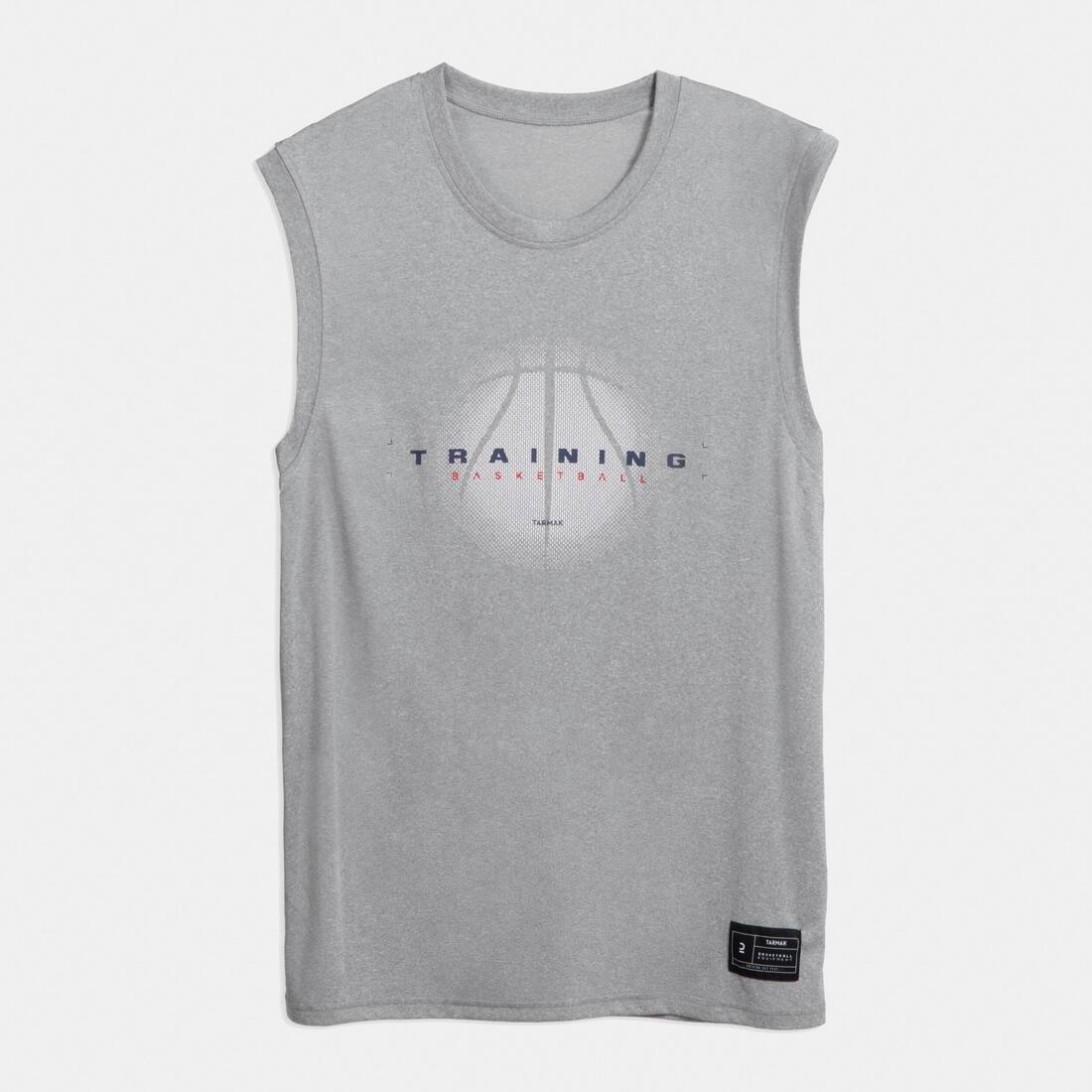 Unisex Sleeveless Basketball Jersey - Ts500, Grey, , large image number 5