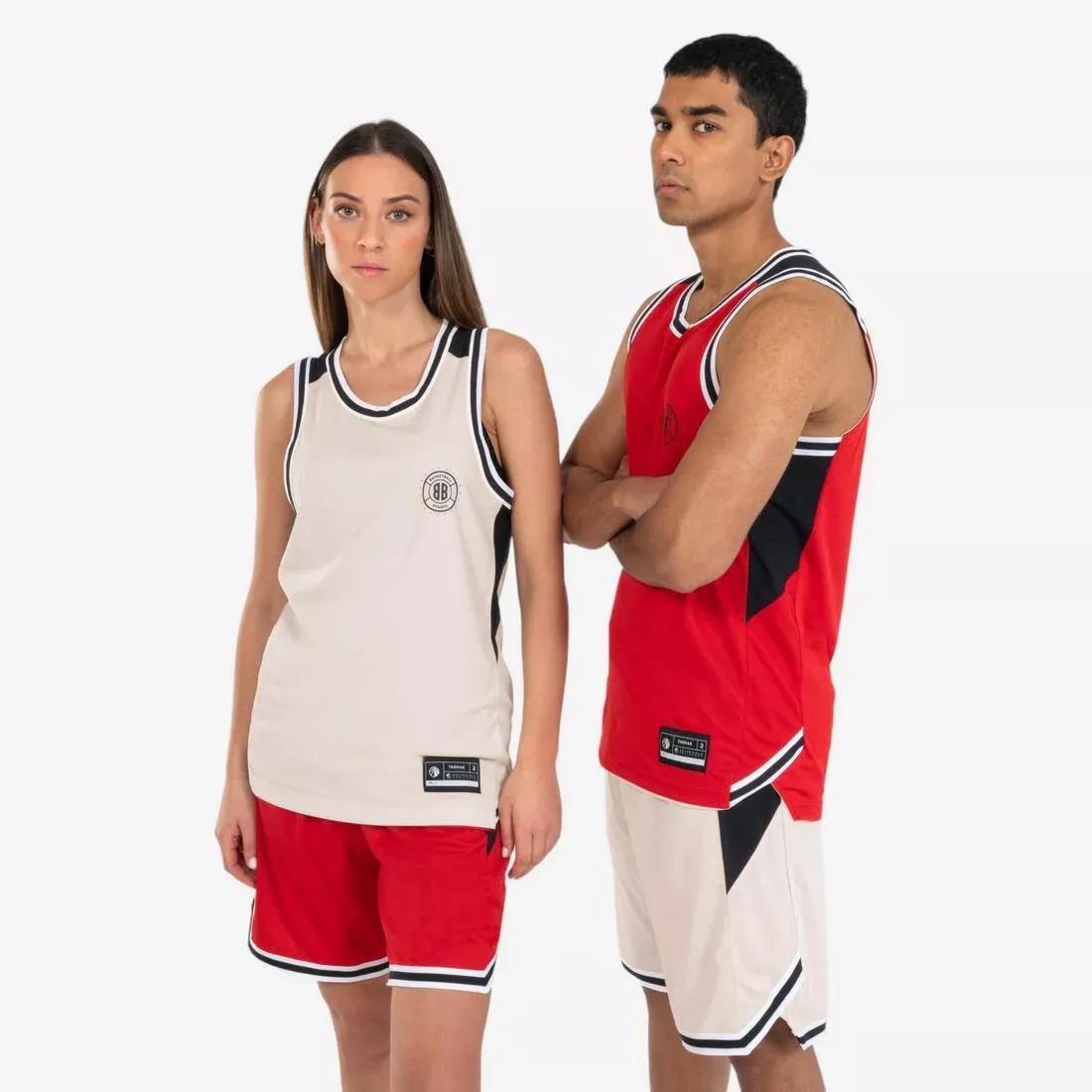 Adults Reversible Sleeveless Basketball Jersey - T500R, Red, No Color, medium