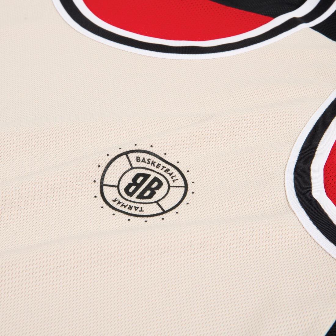 Adults Reversible Sleeveless Basketball Jersey - T500R, Red, No Color, large image number 7