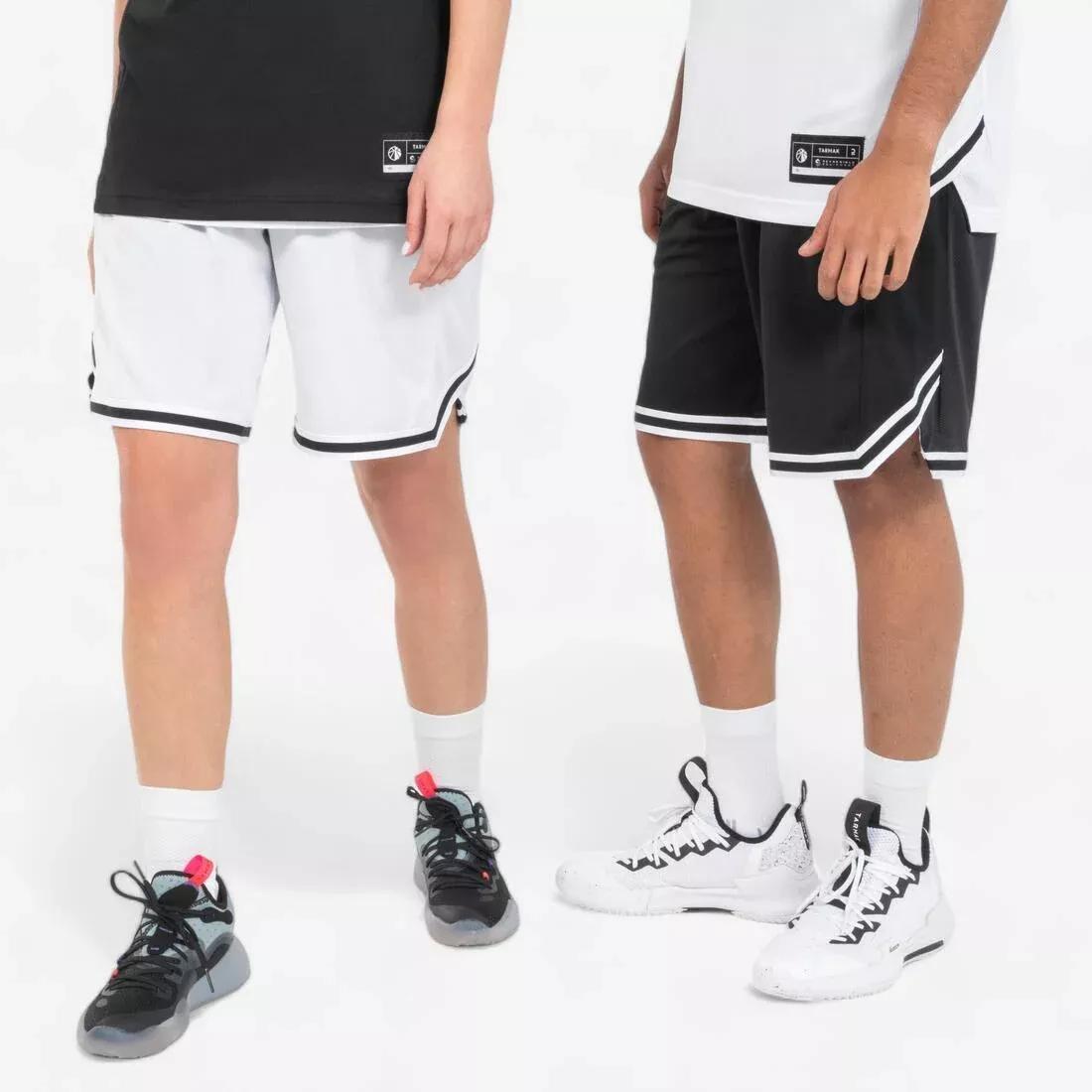 BLACK Men's/Women's Basketball Reversible Shorts SH500R, , large image number 0