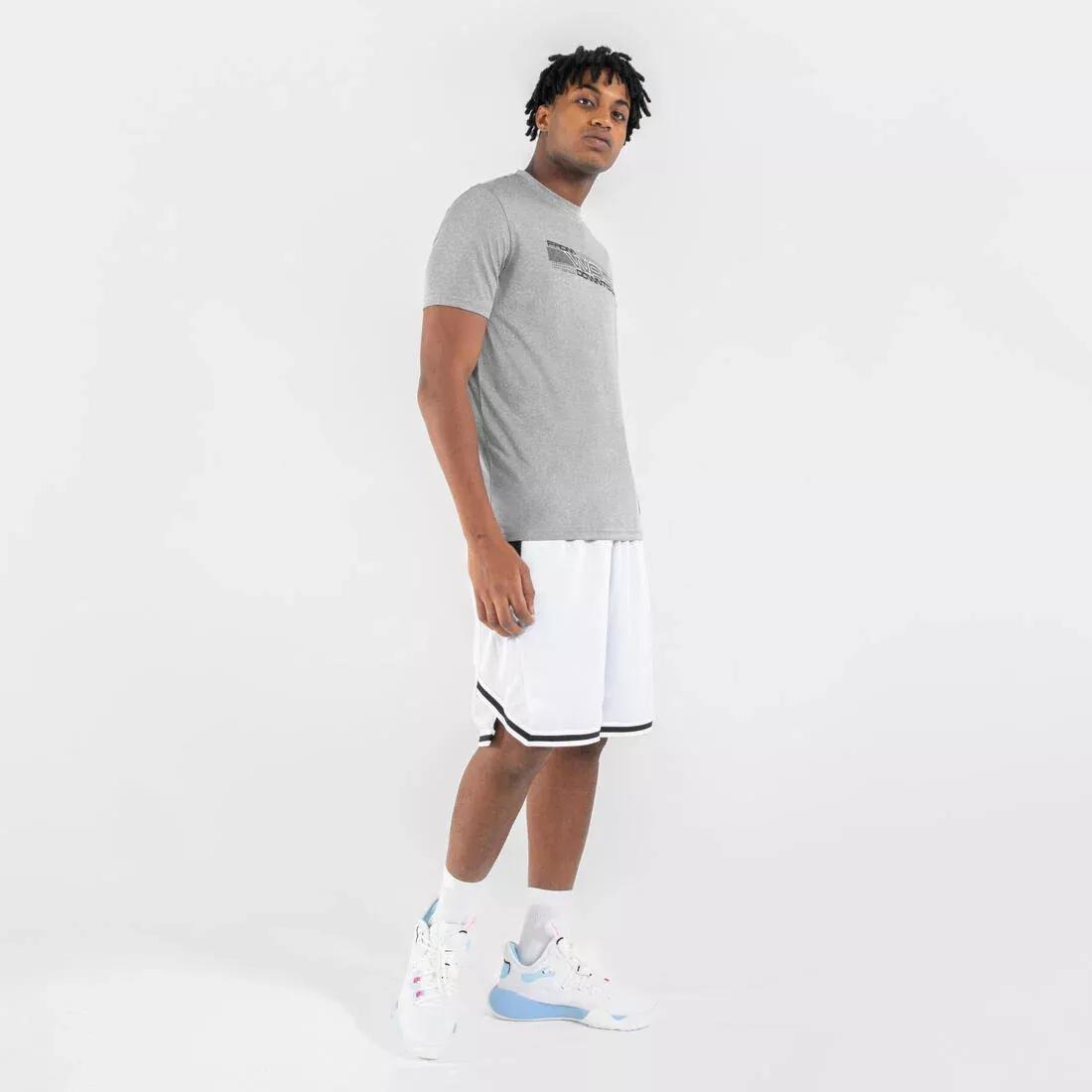 BLACK Men's/Women's Basketball Reversible Shorts SH500R, , large image number 3