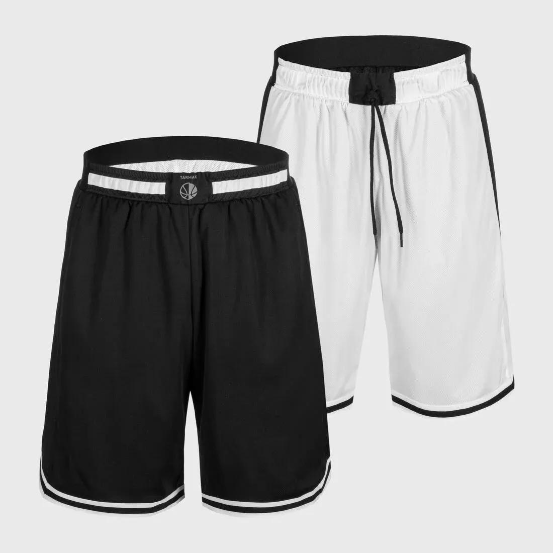 BLACK Men's/Women's Basketball Reversible Shorts SH500R, , large image number 4