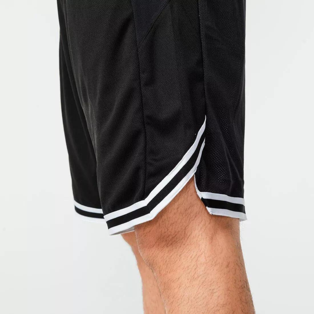 BLACK Men's/Women's Basketball Reversible Shorts SH500R, , large image number 5