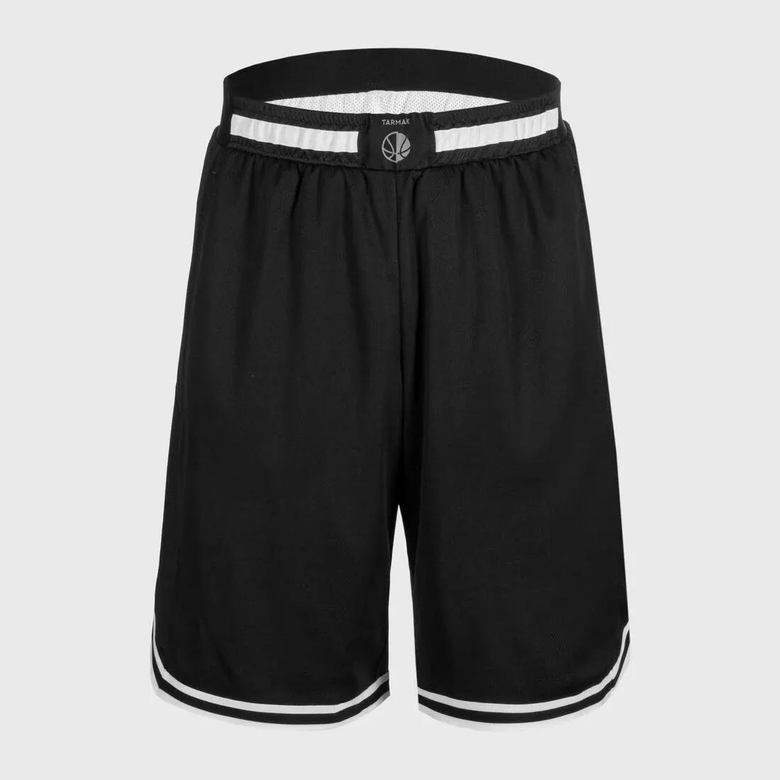 BLACK Men's/Women's Basketball Reversible Shorts SH500R, , large image number 6