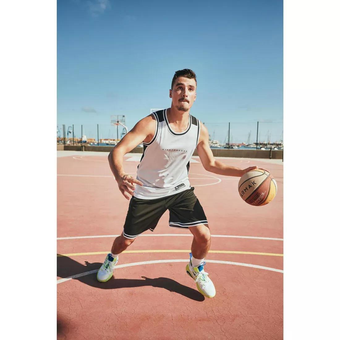 BLACK Men's/Women's Basketball Reversible Shorts SH500R, , large image number 8