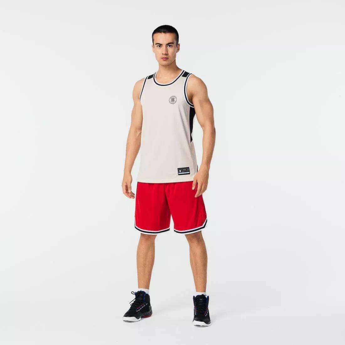 Adults Unisex Basketball Reversible Shorts - SH500R, Red, No Color, large image number 3