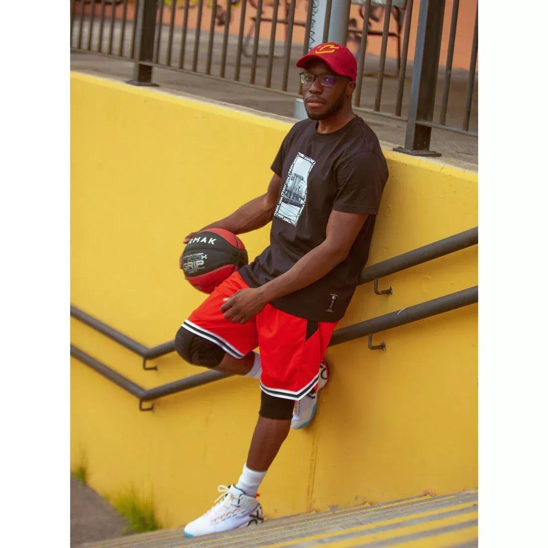 Adults Unisex Basketball Reversible Shorts - SH500R, Red, No Color, large image number 12